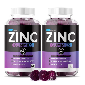 2021 hot sale Zinc Gummy Chewable Vitamin Supplements 30mg with Echinacea for Immune Support